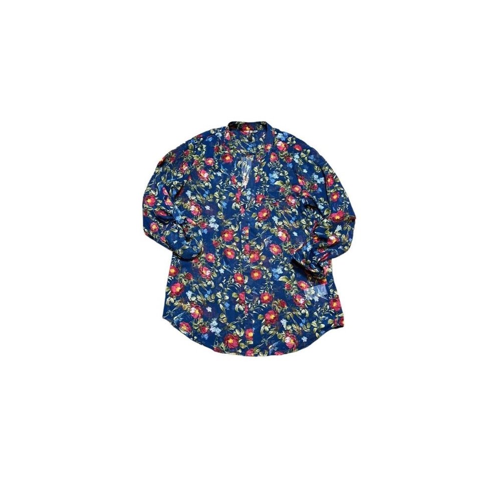 Kut from the Kloth‎ Women's Shirt Size Small Floral Button Up Sheer Top